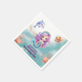 Magische Zeemeermin Verjaardagsfeestje Servet (Hoek)
