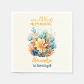 Magische Zeemeermin Verjaardagsfeestje Servet (Voorkant)