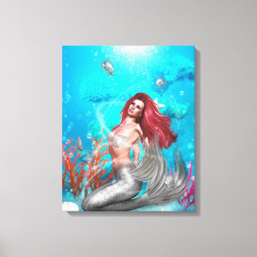 Magische Zeemeermin Verpakt Canvas Afdruk (Voorkant)