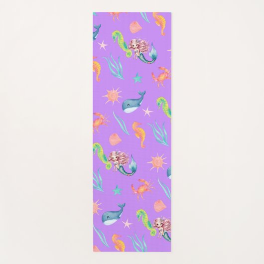 Magische zeemeermin walvis regenboog Verjaardag me Yogamat (Voorkant)