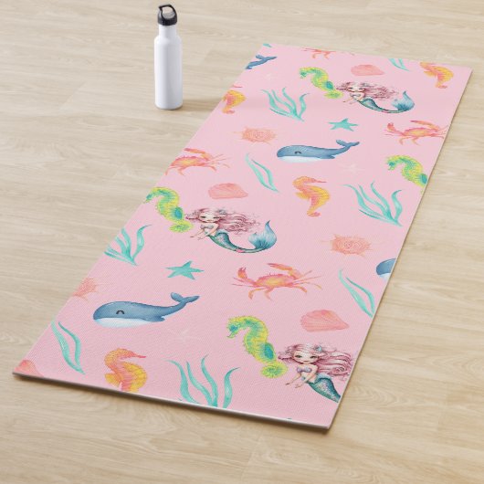 Magische zeemeermin walvis regenboog Verjaardag me Yogamat (In situ)