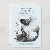 Magische Zeemeermin Waterverf Meisje Verjaardag Kaart (Voorkant)