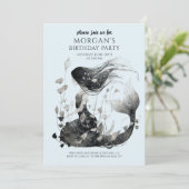 Magische Zeemeermin Waterverf Meisje Verjaardag Kaart (Staand voorkant)