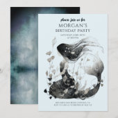 Magische Zeemeermin Waterverf Meisje Verjaardag Kaart (Voorkant / Achterkant)