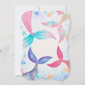 Magische zeemeermin Waterverf Tail verjaardagsfees Kaart (Achterkant)