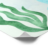 Magische Zeemeermin Waterverf Verjaardag Welkomstb Poster (Hoek)