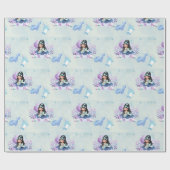 Magische Zeemeermin Waterverf Verjaardagsfeest Cadeaupapier (Vlak)