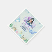 Magische Zeemeermin Waterverf Verjaardagsfeest Servet (Hoek)
