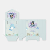 Magische Zeemeermin Waterverf Verjaardagsgunst Box Bedankdoosjes (Uitgevouwen)
