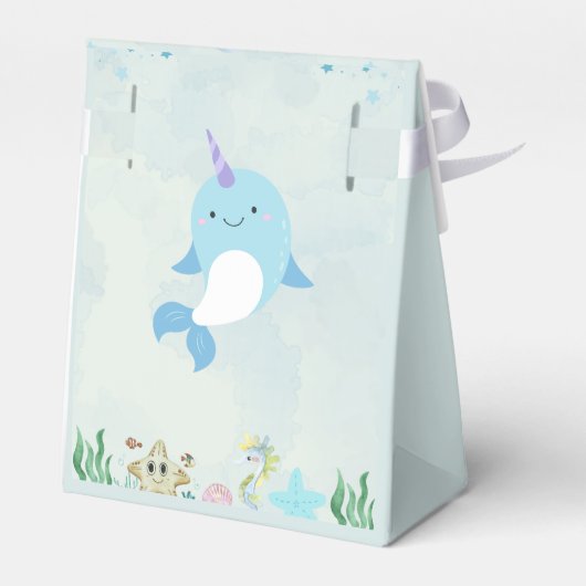 Magische Zeemeermin Waterverf Verjaardagsgunst Box Bedankdoosjes (Achterkant)