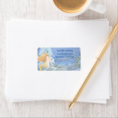 Magische zeemeermin, zwoerd, kerstboomadres etiket (Insitu)