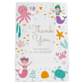 Magische Zeemeerminnende Birthday Party Gift and F Medium Cadeauzakje (Achterkant)