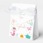 Magische zeemeerminnende feestdag, cadeautje en fo bedankdoosjes (Voorkant Zijde)