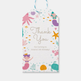 Magische zeemeerminnende feestdagen Labels Cadeaulabel