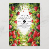Magische Zoete Eenvoudige Aardbei Verjaardag Kaart (Voorkant)