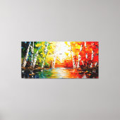 Magische zomer bos kunst canvas afdruk (Voorkant)