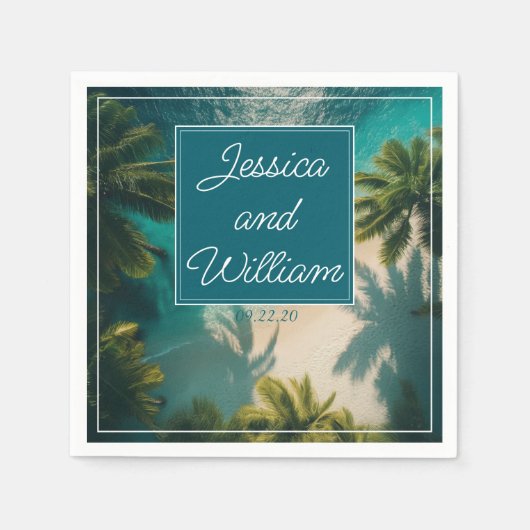 Magische zomer bruiloft servet (Voorkant)