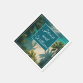 Magische zomer bruiloft servet (Hoek)