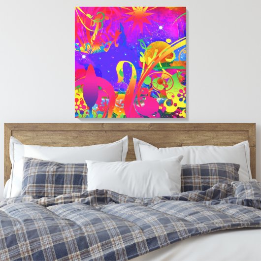 Magische Zomer Tuin Canvas Afdruk (Insitu (Slaapkamer))