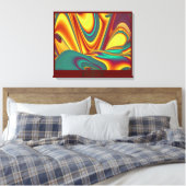 Magische zomerbloemen canvas afdruk (Insitu (Slaapkamer))