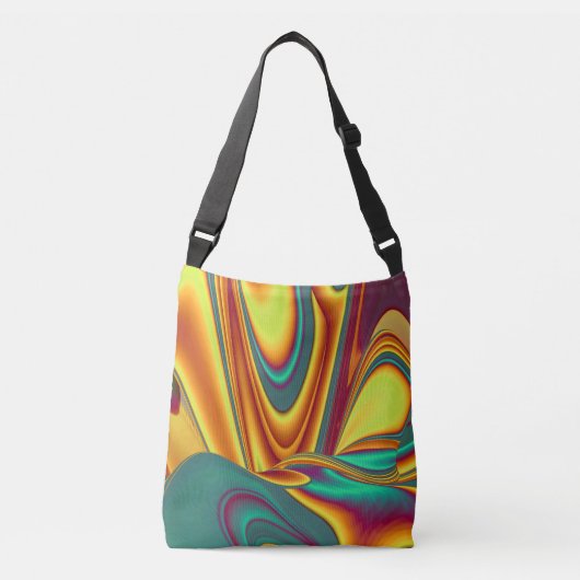 Magische zomerbloemen crossbody tas (Voorkant)