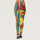 Magische zomerbloemen leggings (Achterkant)