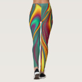 Magische zomerbloemen leggings (Achterkant)