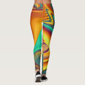 Magische zomerbloemen leggings (Achterkant)
