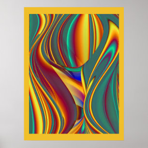 Magische zomerbloemen poster