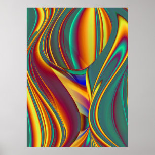 Magische zomerbloemen poster