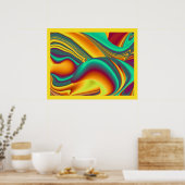 Magische zomerbloemen poster (Keuken)