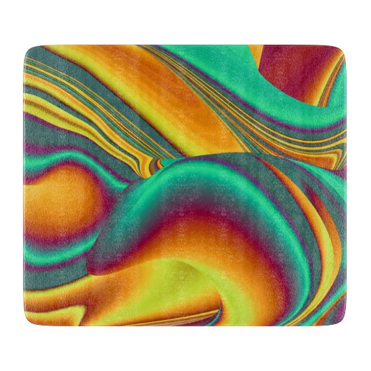 Magische zomerbloemen snijplank (Voorkant)