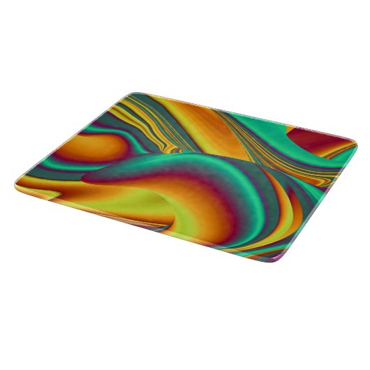 Magische zomerbloemen snijplank (Hoek)