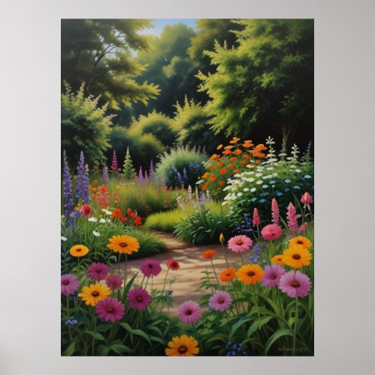 Magische Zomertuin Acryl Poster (Voorkant)
