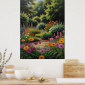 Magische Zomertuin Acryl Poster (Keuken)