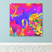 Magische zomertuin canvas afdruk (Insitu (Houten vloer))