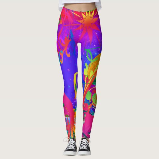 Magische zomertuin leggings (Voorkant)
