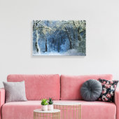 Magische zondshine Sneeuwwonderland Canvas Afdruk (Insitu (Woonkamer))