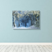 Magische zondshine Sneeuwwonderland Canvas Afdruk (Insitu (Houten vloer))