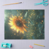 Magische zonnebloem en vuurvliegjes Decoupage Tissuepapier (Craft)