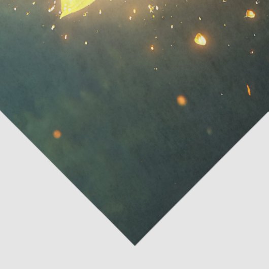 Magische zonnebloem en vuurvliegjes Decoupage Tissuepapier (Detail)