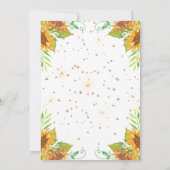 magische zonnebloem unicorn Birthday Invitation Kaart (Achterkant)