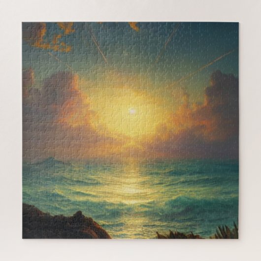Magische zonsondergang legpuzzel (Verticaal)