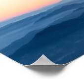 Magische zonsondergang nevelige lagen poster (Hoek)