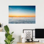 Magische zonsopgang boven wolken poster (Thuiskantoor)