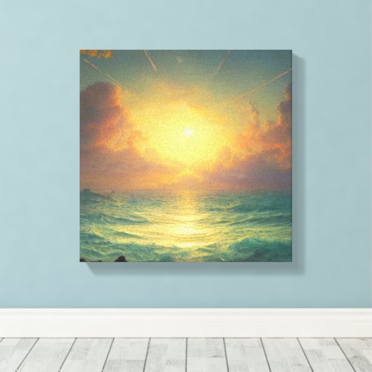 Magische Zonsopgang Canvas Afdruk (Insitu (Houten vloer))