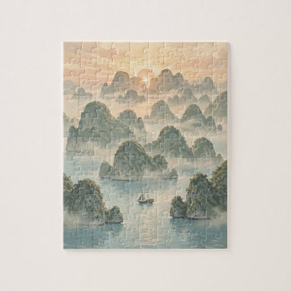Magische zonsopgang in Raja Ampat Vintage stijl Legpuzzel