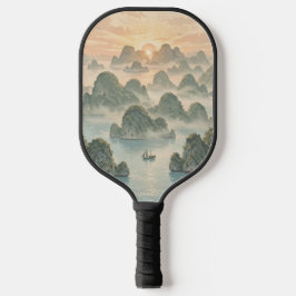 Magische zonsopgang in Raja Ampat Vintage stijl Pickleball Paddle