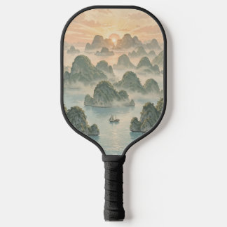 Magische zonsopgang in Raja Ampat Vintage stijl Pickleball Paddle
