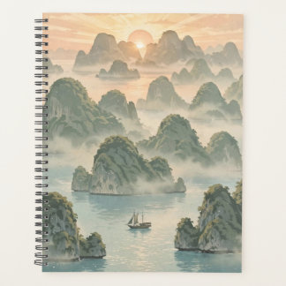 Magische zonsopgang in Raja Ampat Vintage stijl Planner